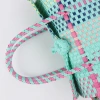 One-piece delivery of new fresh and contrasting color hand-woven bags, plastic baskets, beach vacation picnic hand-carried ladies' bags Item Picture